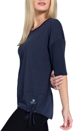 Magadi Yoga Shirt Sara Navy aus Naturmaterial XL