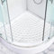 Tapis de douche antidérapant 70 x 70 cm : tapis de douche d'angle triangulaire antidérapant avec ventouses – Grande sécurité Tapis de douche pour personnes âgées
