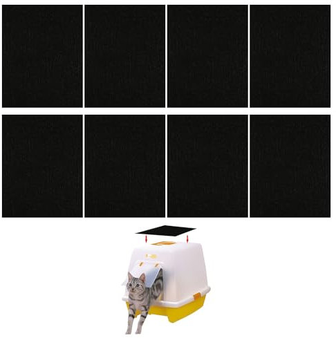 8 Cat Litter Filters, Filters for Cat Litter Box, Activated Carbon Filter, Activated Carbon Deodorizer, Odor Filter, Carbon Air Purifier, Filter