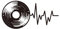 WADORN Music Record Iron Wall Art Decorations, Black Metal Wall Art Decor Musical Record Pattern Wall Sculptures for Home Kitchen Patio Bedroom Living Room Bathroom Office Outdoor Indoor Decoration