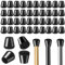 YSWOVUO 40 Pièces Protection Pied de Chaise, Petit Patin Chaise pour Pied de Chaise 14-20mm, Protege Pied de Chaise en Silicone avec Feutre, Embout Chaise pour Protéger Les Pieds de Meubles, Noir