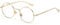 D Lolylad Retro Round Glasses Clear Lens Non-Prescription for Men Women Metal Frame