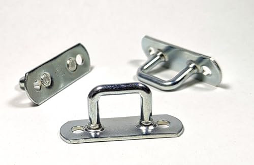 EnB Lot de 10 crochets de bâche galvanisés - 20 x 51 mm - Fabriqués en Allemagne - Extrêmement résistants et inoxydables pour fixation de bâche - Accessoires de remorque et accessoires de remorque