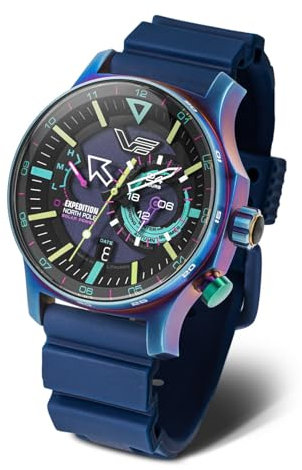 Vostok Europe Herrenuhr Expedition North Pole 'Polar Light' Solar mit 2 Armbändern 595D737