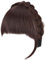 Clip in Pony, Stirnband mit Pony, flauschige vordere falsche Pony, synthetische geflochten