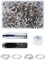 Luabue 100 Sets Trousse Oillets 20mm Kit Grommets Oeillets en Métal avec 3 Outils Œiillets en Métal Œiillet Couture pour Bâche Ceinture Chaussures Les Sacs en Cuir (20mm)