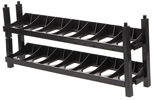 IWOWHERO 2stücke Acrylfarbenhalter Kunstorganisatoren Aufbewahrung Rack Pigment Flasche Organizer Farbaufbewahrungsregal Schreibtischhalter Farbregal Tintenflaschenhalter