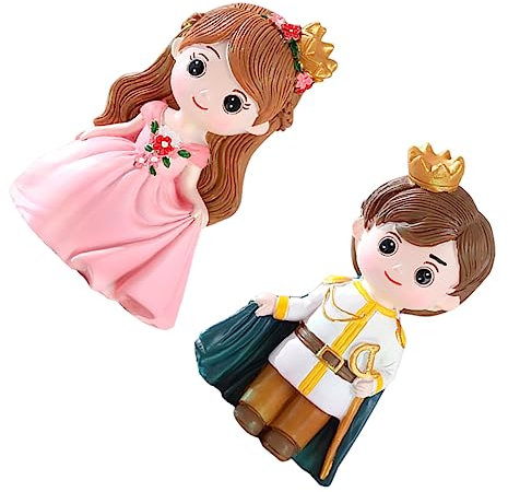 Vaguelly 2pcs Doll Figures Cake Decorations for Birthday Party Princess Cartoon Cake Toppers Party Decorations for Boys and Girls Birthday Celebrations