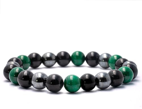 Bixorp Edelstein-Perlenarmband - Verschiedene Längen mit 8mm Perlen - Handgefertigtes Armband in exklusiver Geschenkverpackung