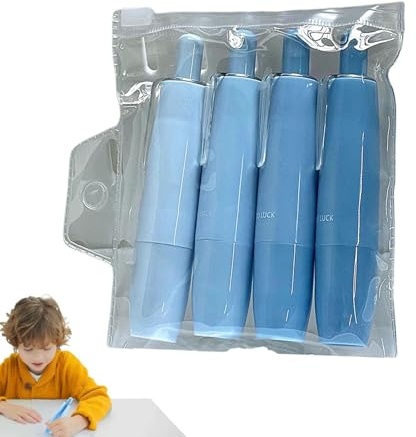 Generisch Klebestift, nachfüllbarer weißer Stift – 4 x weißes, doppelseitiges, einziehbares Korrekturband, Stift-Klebeband für Zuhause