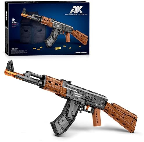 WANCHENG Technik Sturmgewehre Bausteine Modell, 1238 Teile, Sturmgewehre mit Schussfunktion
