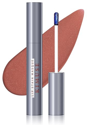 KIMUSE Lip Stain Masque, Lip Stain Peel Off Long-Lasting, Hydrating, & Smudge-Proof Lip Color with Highly Pigmentation, Natural Matte Finish Peel Off Lipstains