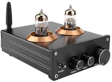 Stereo Bluetooth 4.2 Röhrenvorverstärker HiFi-Verstärker Vorverstärker mit Höhen-Bass-Klangeinstellung,Genaue Reproduktion