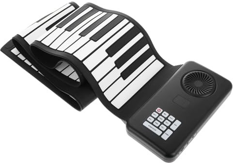 ULTECHNOVO Tragbares und USB Stromversorgung aus Silikon mit 88 Tasten Rollpiano Faltbares Eingebautem Lautsprecher für Reisen und Anfänger