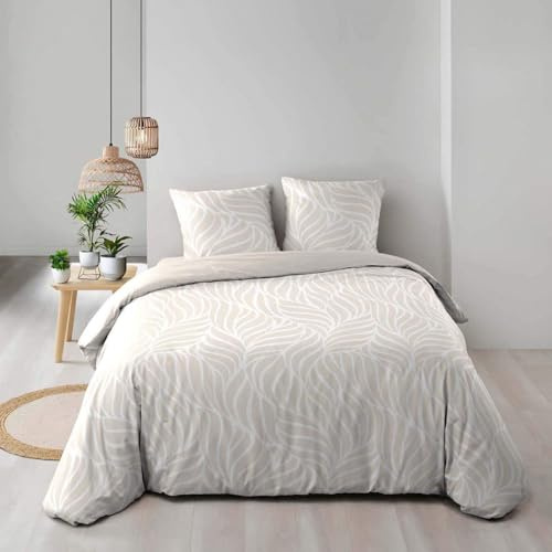 Douceur d'Intérieur, Bettwäsche-Set, 3-teilig (240 x 220 cm), Natur, 100% Baumwolle