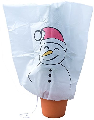 infactory Winterschutzhaube: Winterschutz-Haube Schneemann für Pflanzen, 110 x 120 cm (Säcke für Pflanzenschutze, Pflanzen-Schutzsäcke mit Motiven, Weihnachten)