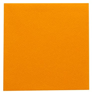 Sovie HORECA Cocktailserviette CURRY/ORANGE aus Linclass Airlaid, 25 x 25 cm, 1/4 Falz – 50 Stück, elegante Stoffoptik, Servietten für Bar, Gastronomie & Events