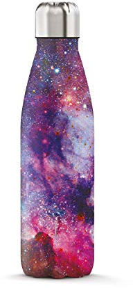 The Steel Bottle Thermosflasche aus Edelstahl mit doppelwandiger Vakuum-Isolierung, 500 ml Fassungsvermögen, luftdichter Verschluss, tragbar, Art#2 Galaxy