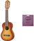 Yamaha GL-1 TBS Guitalele braun sunburst – Perfekter Hybrid aus Gitarre und Ukulele – Kleine 1/8 Reisegitarre aus Holz inkl. Gigbag & Aquila 96C Classical Guitar Guitalele/Guilele Komplett-Satz