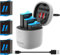 REYGEAK AllinBox Chargeur pour Hero 12 Hero 11/10/9 avec Fonction Lecteur de Carte SD USB 3.0 Haute Vitesse, boîtier étanche pour GoPro Hero 12/11/10/9, IP54 étanche (Chargeur + 3 Batteries)