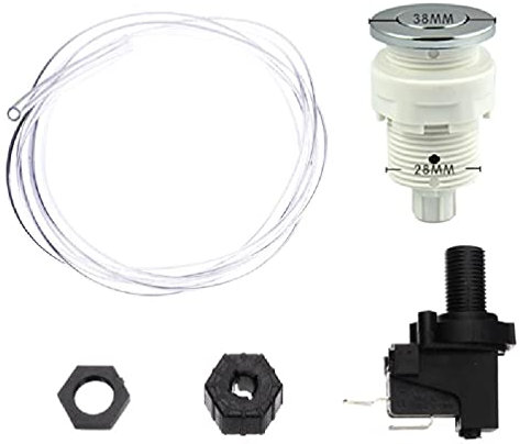 Bouton poussoir marche/arrêt 125-250 V 16 A pour baignoire, spa, jet, tube d'élimination, kit de bouton de pression pneumatique, outils de maison, interrupteur de pression d'air