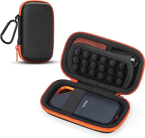 YINKE Étui pour SanDisk Extreme/Pro, Crucial BX500/X8, WD My Passport Portable SSD, Houssee Coque EVA Rigide Sac de Protection Transport