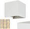 HOFSTEIN Wandleuchte Badajoz, moderne Wandlampe aus Metall in Weiß, eckige Leuchte mit verschiedenen Lichteffekten durch verstellbaren Schirm, Up & Down Leuchte, 1-flammig, 1 x G9, ohne Leuchtmittel