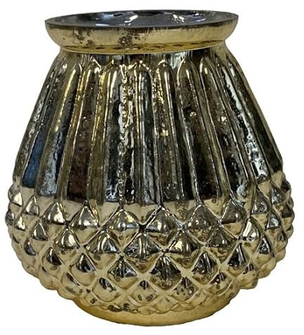 Wunderschönes Dekorglas Windlicht Bauernsilber SUTTO H10xØ10cm oder 12,5xØ12,5cm Glasvase Kerzenständer Vase Laterne (H 10 x Ø 10 cm)