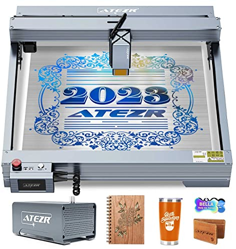 ATEZR P20 Plus 120W Laser Graviermaschine mit Luftunterstützung, 20-24W Laserleistung Laserschneider und Gravierer, 1849cm² Großer Arbeitsbereich Lasergravurmaschine für Holz/Metall/Glas usw