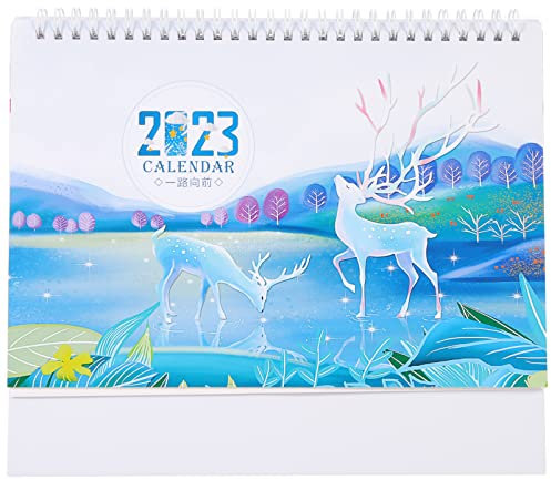 NUOBESTY 2023 Modischer Kalender Tischkalender To Do Liste Kalender Weihnachtsschmuck Desktop-kalender Zeitplan Planungskalender Dekor Kaninchen-jahreskalender Mode Zubehör Papier Büro