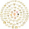 JeryWe 82 Stück Ringe Set für Damen Vintage Boho Knuckle Ring Kristall CZ Schlange Herz Stapelbare Fingerringe Böhmischen Trendige Stapelbare Midi Ring Gold