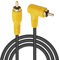 Duttek Câble RCA 1.5M - Câble audio Mâle vers RCA à angle droit, connecteurs plaqués or pour home cinéma, subwoofer, HDTV, système stéréo domestique et DVD ou autres équipements de connexion audio