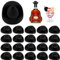 TIESOME Miniatur Puppenhaus Cowboyhüte, 20 Stück Mini Western Cowgirl Hut Kuchenaufsatz Puppen West Hut Kleiner Plastikhut für Puppen Verkleidung Party Zubehör Puppenhaus Dekoration (schwarz)
