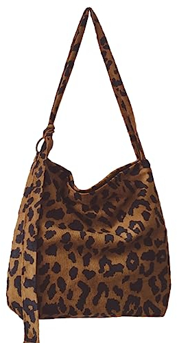 AioTio Damen Handtasche Umhängetasche Einstellbar Damen Handtasche Groß stofftasche einkaufstasche(Leopard Ⅱ)