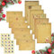 TANCUDER 24 Stück Weihnachts Briefpapier mit Umschläge Set Grußkarten Weihnachten Kraftpapier Vintage Briefpapier Weihnachtskarten mit 24 Aufklebern für Familie, Freunde, Jubiläum, Abschluss, Party