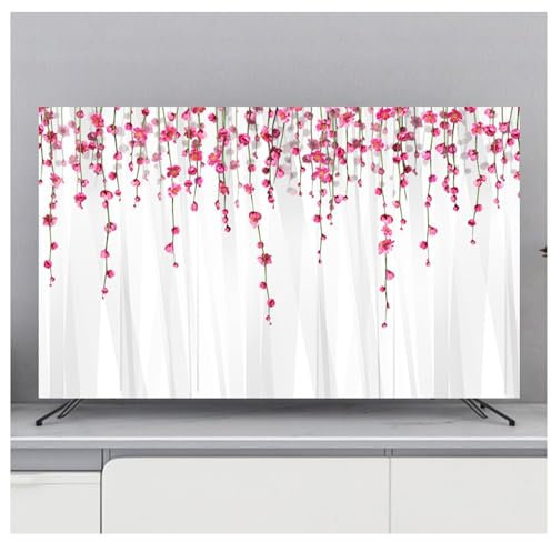 BLUEZY TV Schutzhülle für Den Innenbereich 32 bis 65 Zoll Hülle Bezug Staubschutz TV/PC Abdeckung Bildschirmschutz für LCD LED Plasma Fernsehbildschirme mit Kunst-Landschaftsdruck E,45-48in