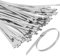 Faankiton 200 Pieces 304 Stainless Steel Ties, Metal Cable Ties with Rolling Self Locking, Steel Locking Ties, Matel Zip Ties, Self-Locking Stainless Steel Zip Ties (4.6 * 200mm, Silver)
