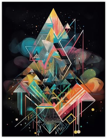 Wee Blue Coo Shape of my Soul Fractal Enlightenment Abstract Geometric Conceptual Artwork Large Wall Art Poster Print Thick Paper 18X24 Inch