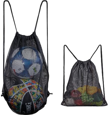 SITAKEGS Mochila de malla con cordón, Bolsa de red con cordón para natación de 2 tamaños, bolsa deportiva de malla con cordón, gran capacidad Bolsa Rejilla De Malla para Playa Gimnasio Compras Aire