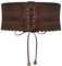 Damen Steampunk Korsett Gürtel Kunstleder Elastische Taille Lace-up Cosplay Breiter Gürtel Kaffee S