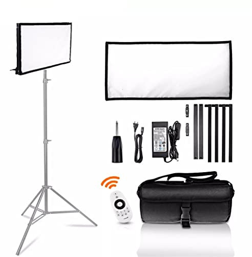 Lumière vidéo LED 30x60CM, Panneau Lumineux Flexible 3200K/5500K, éclairage de Photographie en Studio avec télécommande 2.4G