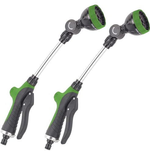 Royal Gardineer Gartenschlauchbrausen: 2er-Set Multifunktions-Gießstäbe mit 7 Spritzmustern (Gartenschlauchdüsen, Gartenschlauch-Gießstab, Multitool)