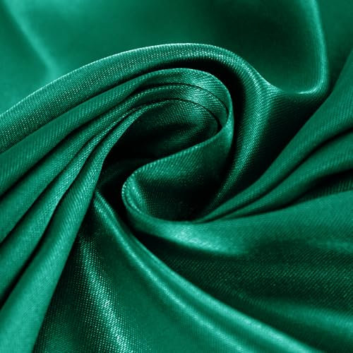 pson Waldgrüner Satin-Stoff, 2,5 m breit, weicher, seidiger Stoff für Hochzeitskleid, Nähen, Basteln, Bekleidungsherstellung, 4,5 m