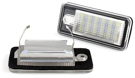 GFDSGRE Led Number Plate Light 2PCS Car Led License Plate Light Number Plate Lamp Fit Use For Audi A3 A4 S4 RS4 B6 B7 A6 RS6 S6 C6 S5 2D Cabrio Q7 A8 S8 RS4 License Plate Light