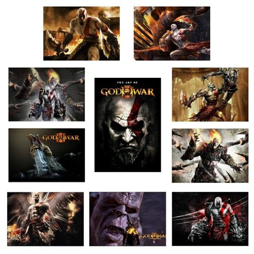 Poster God of War, Manga-Dekor, Liebeszimmer, Schlafzimmer, Anime, Leinwanddruck, Stil 3, 10 Stück