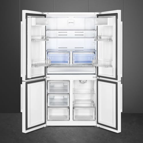 Smeg FQ60BDE American Fridge Freezer 572L In White