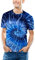 Generico Maglietta Batik Uomo | Maglietta Uomo Manica Corta Maglietta Hippie S - 4XL con Motivi Diversi | Abbigliamento Flower Power Uomo