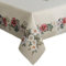 Eurofirany 4039/NAT Tischdecke Gobelin Rustikal Tischtuch 140 x 180 cm Blumen Muster Rechteckig Deko Tafeldecke Tischwäsche Mitteldecke Landhaus Retro