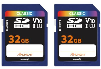 MMOMENT 32GB 2-Pack SDHC Card Compatible with Camera, PC, A1, UHS-I, U1, V10, Class 10, Read Speed Up to 97 MB/s,Write Speed Up to 25MB/s