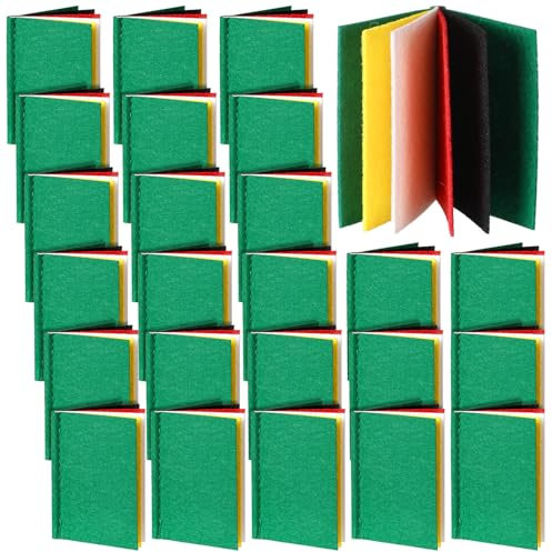 Skyygemm Wortloses Buch aus Filz, Motiv: Heilsplan, interaktives Buch, Gospel-Trakte, Grün, Schwarz, Rot, Weiß, Gelb, 5 Farben, Jesusbuch, Bibel, Heilung, spirituelles christliches Buch für